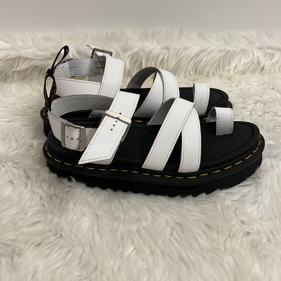 The Dr. Martens Women's Avry Hydro Toe Loop Platform Sandals White Women Size 8 - Picture 5 of 10